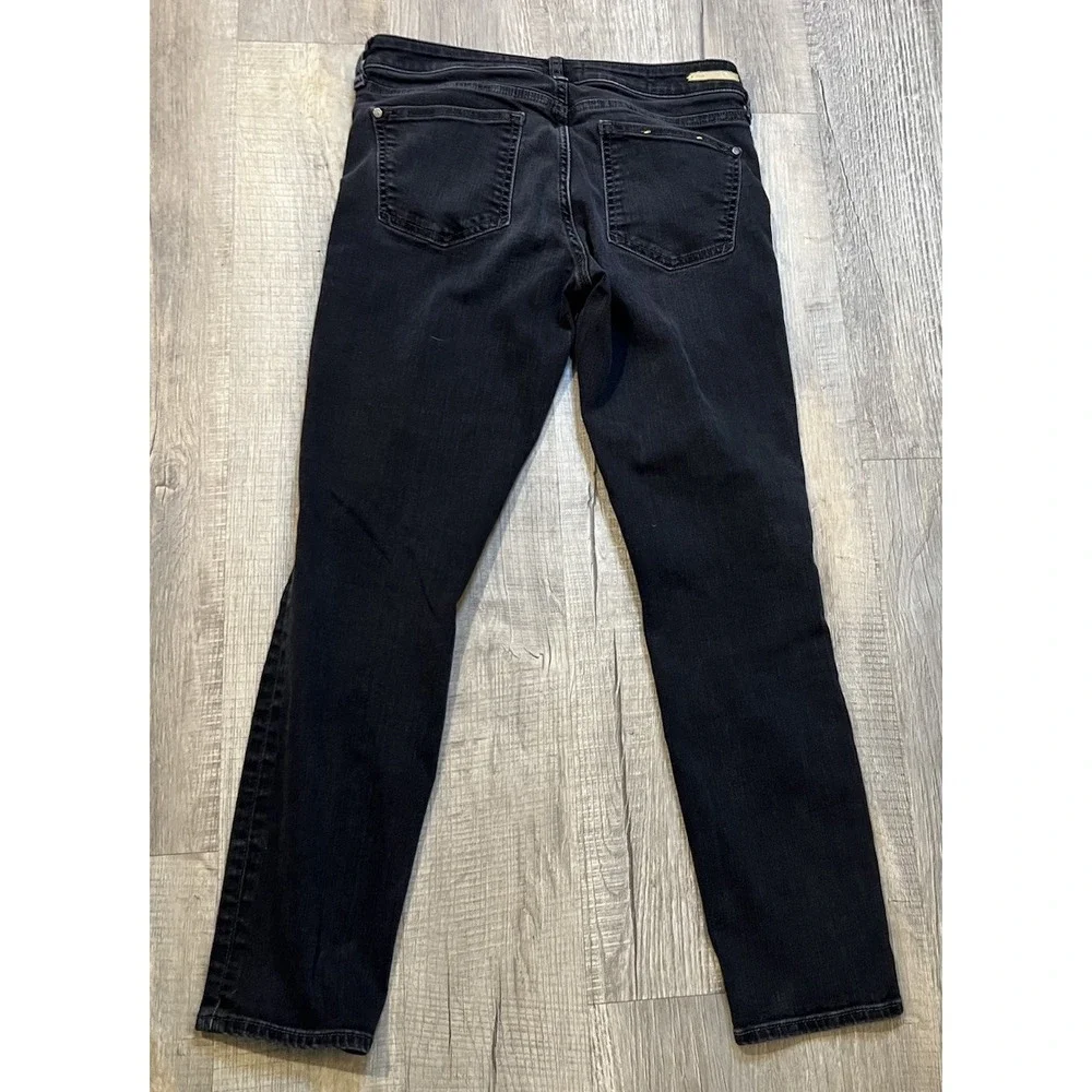 Pilcro and the Letterpress Stet Jeans Women's 28 Black Mid Rise Skinny Whiskered